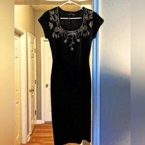 Vintage beaded midi dress